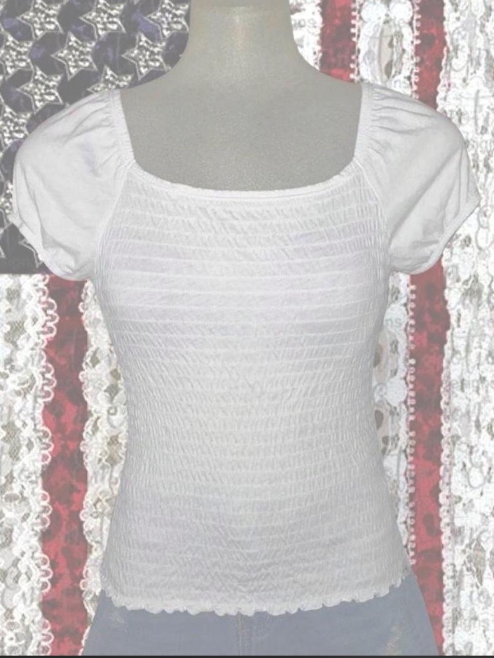 vintage abercrombie and fitch coquette vintage americana ruffle blouse top